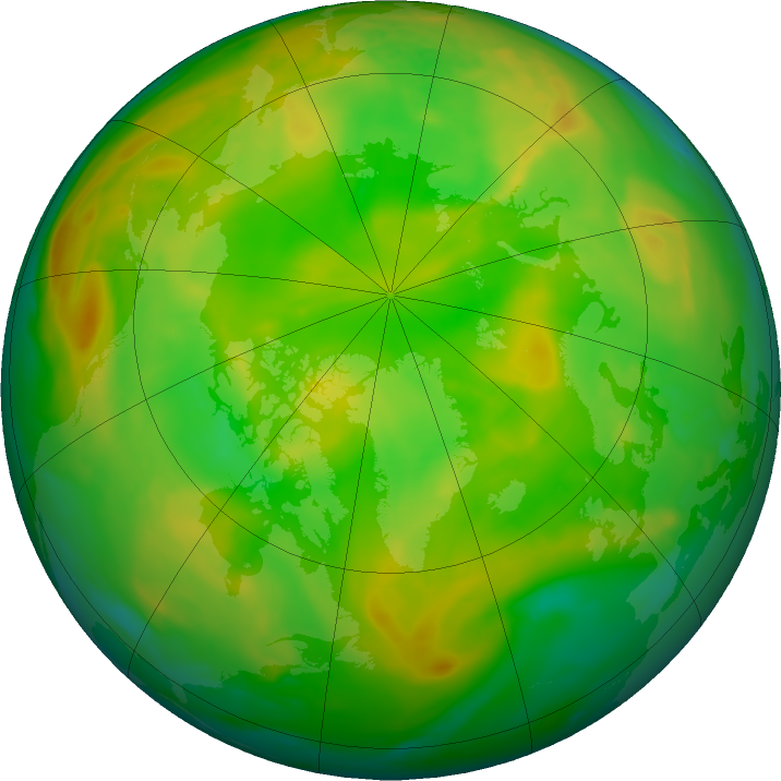 Arctic ozone map for 08 June 2022